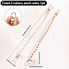 2Pcs 2 Colors Alloy Flower Phone Hand Strap Chains AJEW-SC0004-10B-2