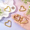 5Pcs Zinc Alloy Spring Gate Rings FIND-TA0009-73G-6