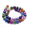 Natural Striped Agate/Banded Agate Beads G-J371-06-8mm-2