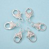 Tibetan Style Heart Lobster Claw Clasps K08Y0021-5