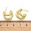 Brass Half Hoop Earrings EJEW-A056-09G-3