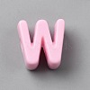 Acrylic European Beads OACR-WH0050-09W-1
