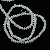 Opaque Solid Color Crystal Glass Rondelle Beads Strands EGLA-F049A-01-3