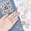 40Pcs 5 Style 304 Stainless Steel Linking Rings STAS-UN0023-67-3