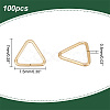 PandaHall Elite Brass Triangle Linking Ring KK-PH0009-11-2