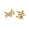 Brass Micro Pave Cubic Zirconia Charms X-KK-F872-13G-2