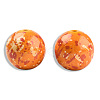 Spray Painted Resin Beads RESI-N034-19-V07-2