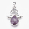 Natural Amethyst Pendants X-G-G651-A11-2