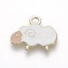 Enamel Style Alloy Charms X-ENAM-S107-07-2
