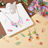 120Pcs 2 Styles Autumn Theme Two-Tone Transparent Glass Charms EGLA-TA0013-49-8