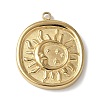 304 Stainless Steel Pendants X-STAS-G352-05G-1