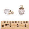 Electroplate Natural Quartz Crystal Charms G-S344-09H-4