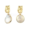 304 Stainless Steel Stud Dangle Earrings EJEW-JE07240-02-3