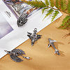 4Pcs 4 Style 304 Stainless Steel Big  Pendants STAS-DC0006-21-4