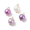 Glass Pearl Pendants PALLOY-JF01880-02-1
