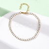 304 Stainless Steel with Cubic Zirconia Link Chain Bracelets for Women BJEW-G754-01B-G03-2