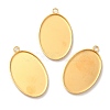 Ion Plating(IP) 304 Stainless Steel Pendant Cabochon Settings X-STAS-K148-03G-1