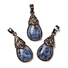 Natural Blue Spot Jasper Pendants G-H065-01R-15-1