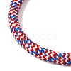 Braided Round Polyester Cord Bracelet Makings FB-CBAEDA0-01G-16-2