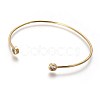 Brass Cuff Bangles BJEW-P245-04G-1