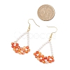 Natural Carnelian Arch Dangle Earrings EJEW-TA00742-01-4