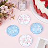 4Pcs 2 Colors It's My Birthday Tinplate Brooches JEWB-CN0001-13-4