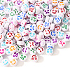 White Opaque Acrylic Beads MACR-YW0001-20D-3
