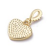 Cubic Zirconia Charms KK-G363-09G-04-2
