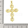Rack Plating Brass Clear Cubic Zirconia Pendants KK-S380-32G-A-3