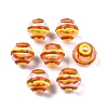Transparent Glass Enamel Beads GLAA-G084-01C-3