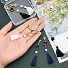 6Pcs 3 Colors Cotton Thread Tassel Big Pendant Decorations HJEW-CA0001-48-3