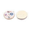Printed Alloy Enamel Pendants ENAM-N071-12G-3