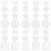 28Pcs 7 Styles DIY Plastic Canvas Shapes DIY-ME0001-48-1