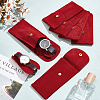 Rectangle Velvet Single Watch Storage Bag with Flip Cover ABAG-WH0038-59-5