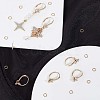 6Pcs Brass Cubic Zirconia Leverback Earring Findings KK-CN0002-11-4