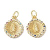 Holy Virgin Theme Brass Cubic Zirconia Pendants KK-L253-32G-04-1