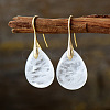 Teardrop Brass Dangle Earrings FS-WGF2982-18-1