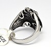 Personalized 304 Stainless Steel Skull Wide Band Rings for Men RJEW-F018-15-2