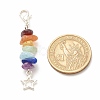 Chakra Theme Natural Gemstone Pendant Decorations HJEW-JM00645-03-4