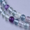 Natural Fluorite Beaded Necklaces NJEW-K114-B-A16-2