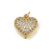 Brass Micro Pave Cubic Zirconia Pendants KK-S528-09G-1