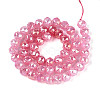 Anti-Tarnish Electroplate Glass Beads Strands GLAA-N064-8mm-07-3