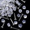 500Pcs Plastic Stud Earring Findings KY-YW0001-28-2