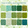 PandaHall Elite 12000Pcs 15 Style 12/0 Opaque Glass Seed Beads SEED-PH0001-61-4