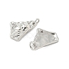 Brass Micro Pave Clear Cubic Zirconia Pendants KK-B139-24B-P-2