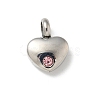 304 Stainless Steel Rhinestone Pendants STAS-R139-01P-04-1