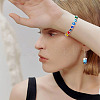 54Pcs 9 Colors Handmade Evil Eye Lampwork Beads LAMP-TA0001-57-8
