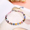 Handmade Glass Beads Anklets AJEW-SZ0001-81-4