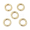 Brass Pave Clear Cubic Zirconia Spring Gate Rings X-KK-J301-15G-2