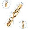 Alloy Clip Ends With Lobster Claw Clasps KK-PH0034-22-2